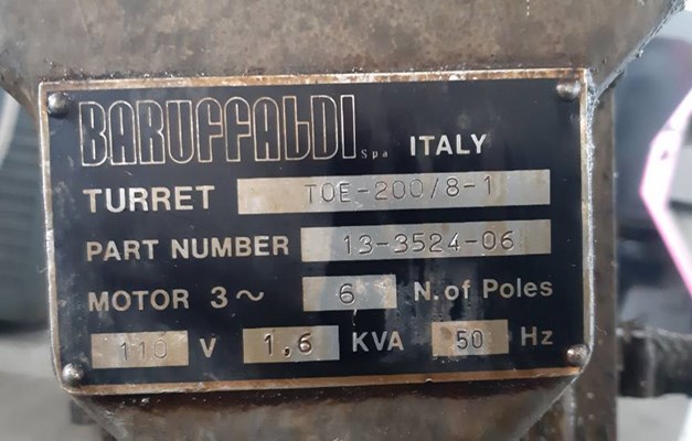 TORRETTA BARUFFALDI tipo TOE 200-8 POSIZION-1-per lavorazioni esterne